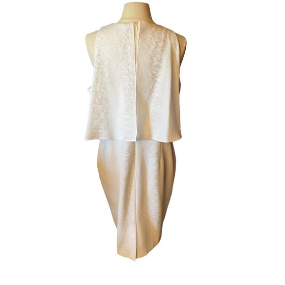 Chelsea28 Sleeveless Textured Layered Midi Dress Size 16 - Picture 6 of 10